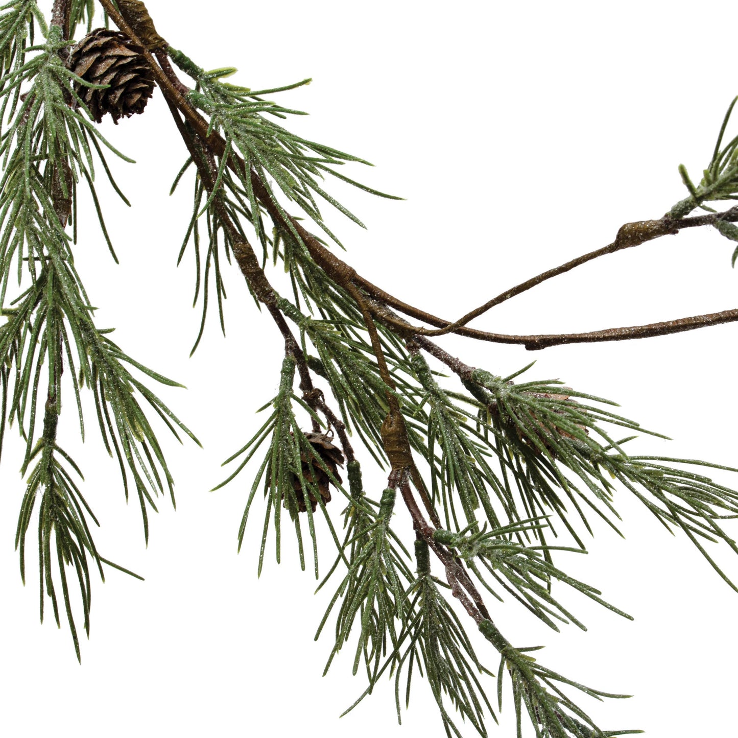 72" FAUX SHORE PINE NEEDLE & NATURAL PINECONE GARLAND