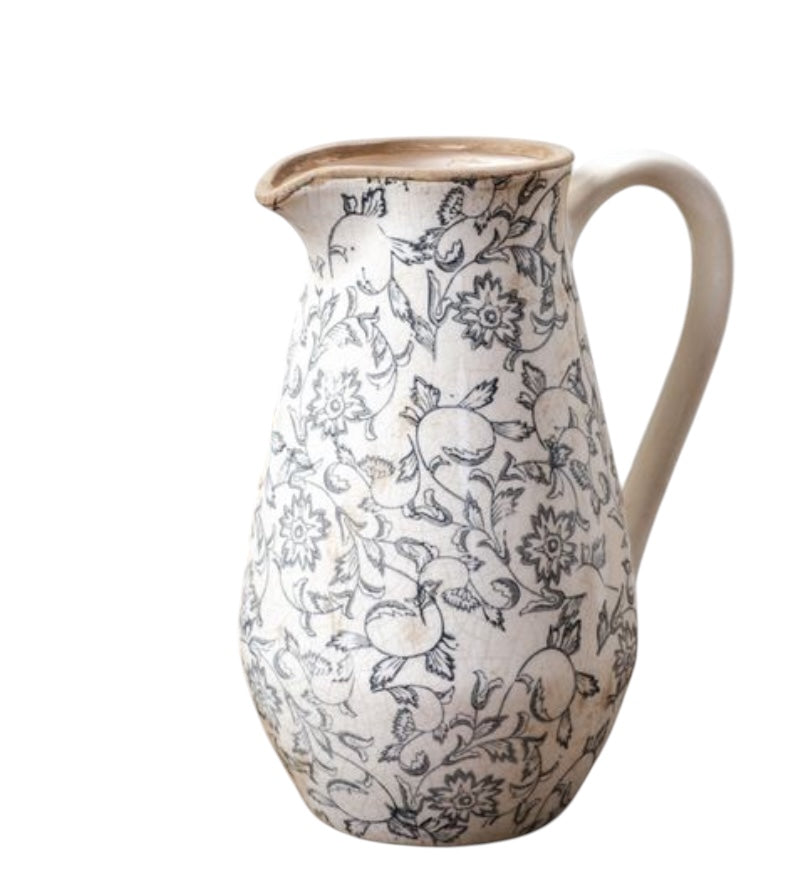 BEAUTIFUL HEIRLOOM FLORAL PITCHER