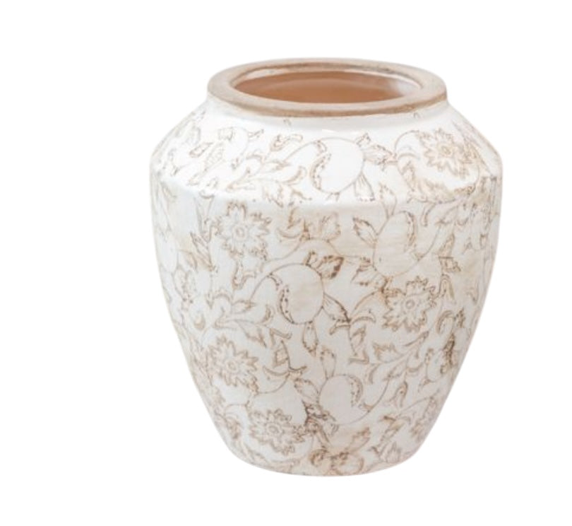 8.3" BEIGE HEIRLOOM VASE