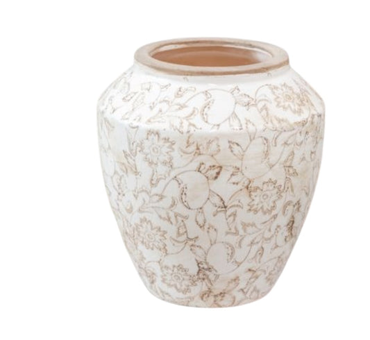 8.3" BEIGE HEIRLOOM VASE