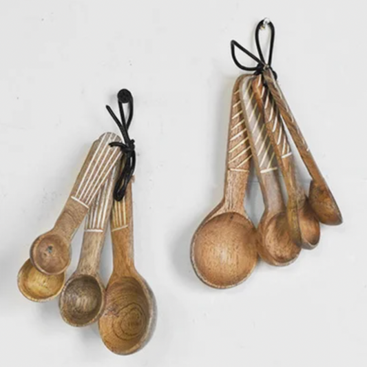 SET OF 4 WOODEN SPOONS