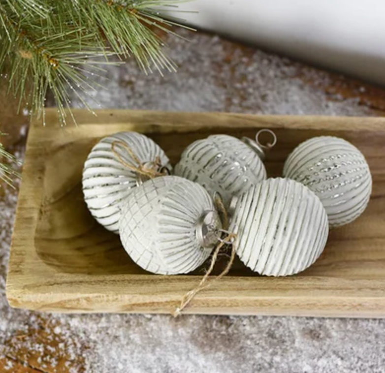 ANTIQUE WHITE ORNAMENTS